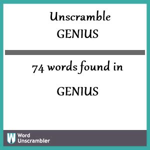 Word Scramble Genius