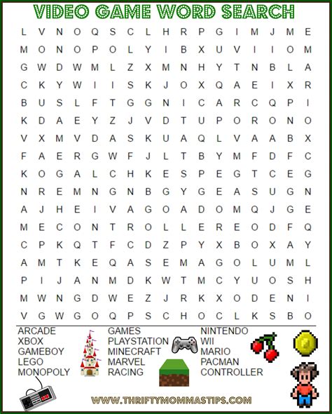 Word Search Games Printable