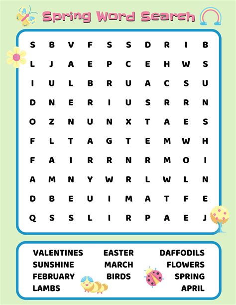 Word Search Puzzles For Kids Pdf