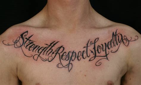 Word Tattoos Chest