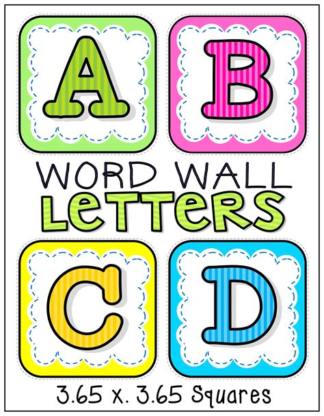 Word Wall Letters Printable Free