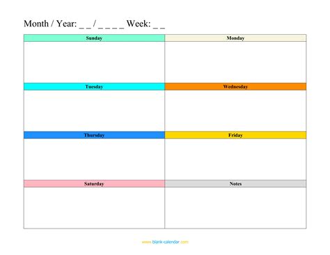 Word Weekly Planner Template