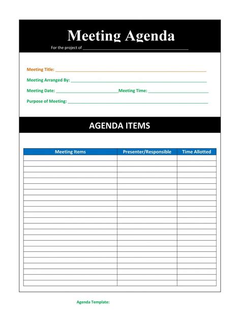 10+ Free Meeting Agenda Templates for Microsoft Word Smartsheet