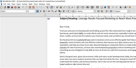 WordPerfect: Interface