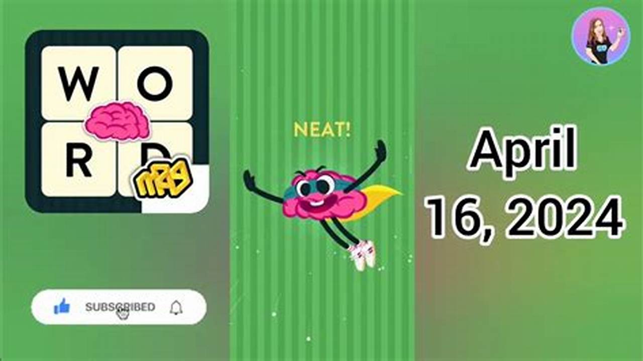 Wordbrain Spring Event April 16 2024