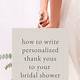 Wording Bridal Shower Thank You Note Template