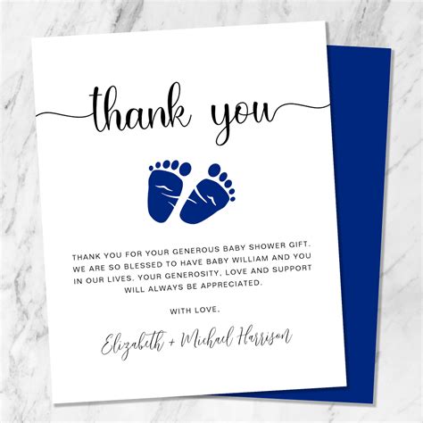 Wording For Thank You Cards For Baby Shower