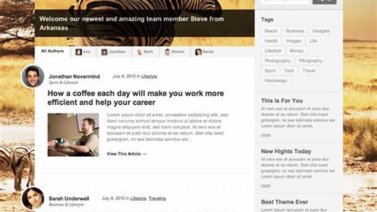 Wordpress Blog Templates 2024