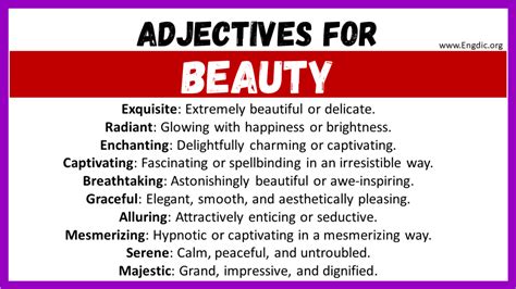 Unveiling the Splendor: Uncover the Most Enchanting Words to Describe Beauty