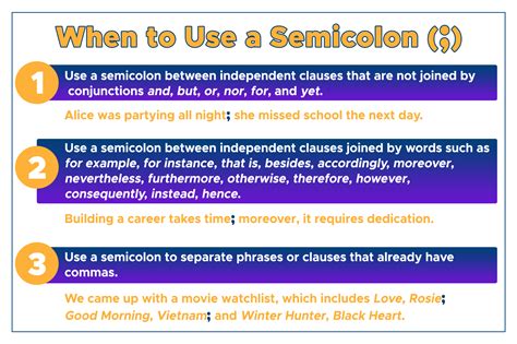 Words To Use After A Semicolon