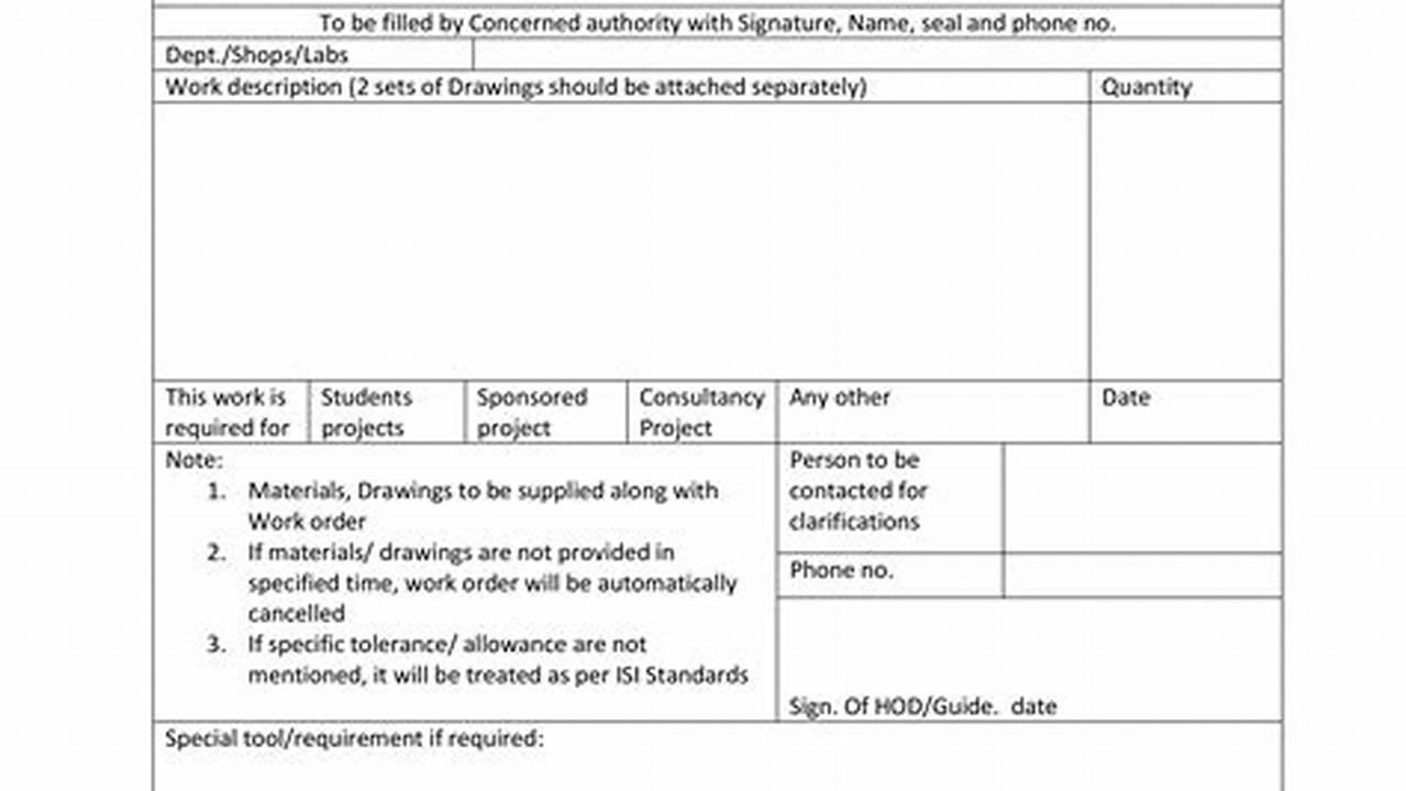 Work Order Sheet Templates: Streamline Your Workflows and Boost Efficiency