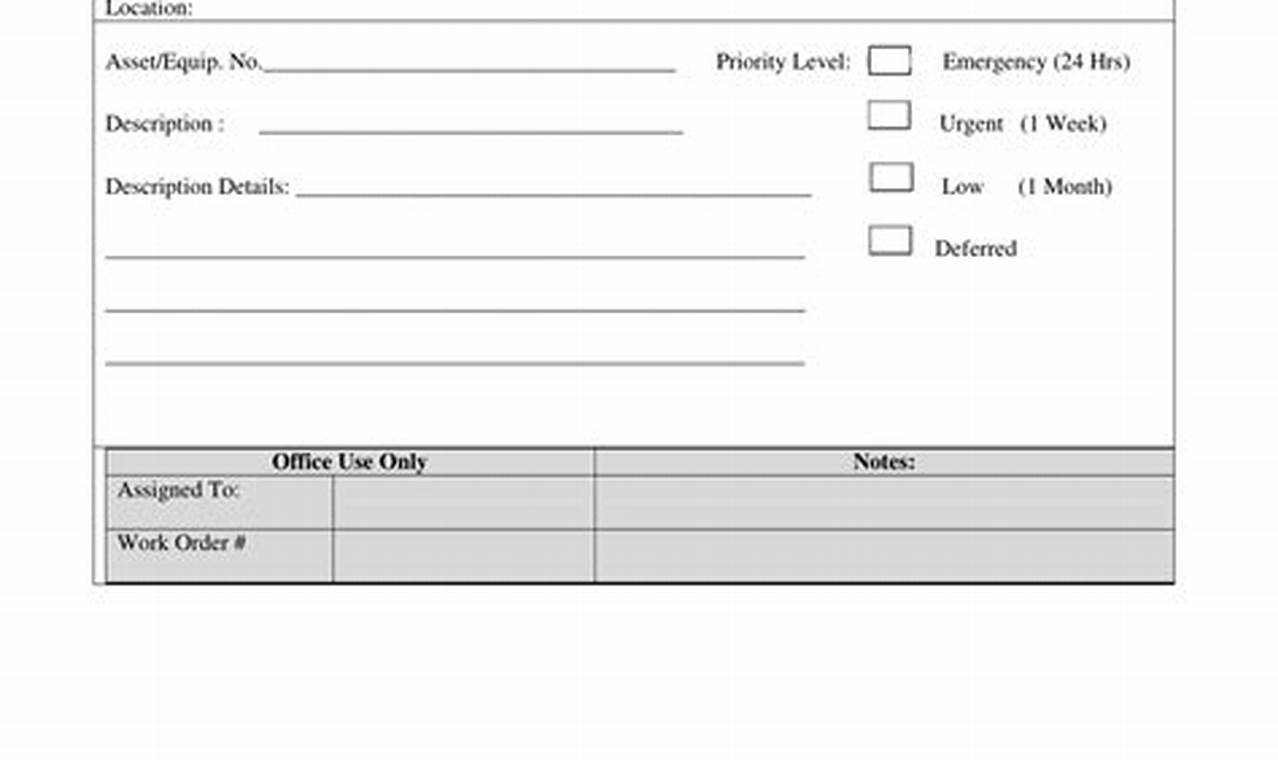 Work Request Template Excel: Streamline Your Workflow with Efficiency