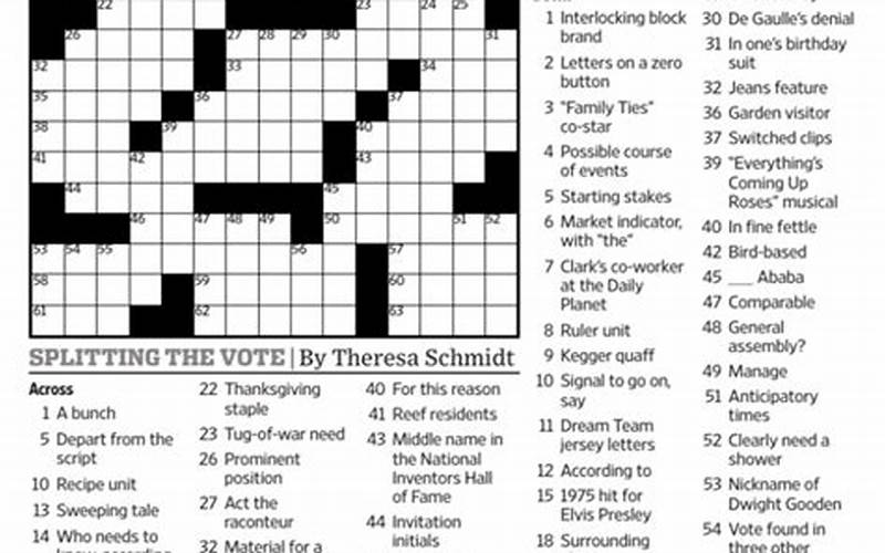 Work Tables WSJ Crossword: A Comprehensive Guide