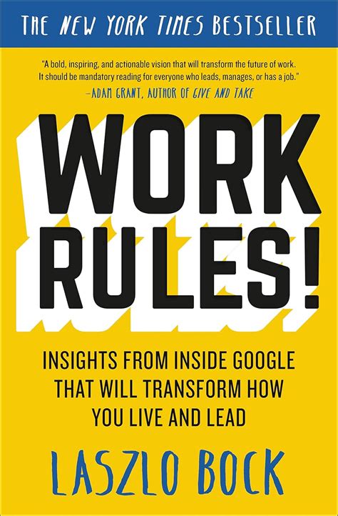 Work Rules! A new book from Google's Laszlo Bock