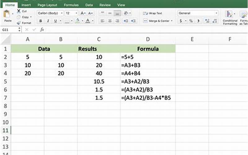 Working With Formulas In Excel