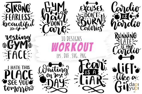 Fitter, Stronger, Happier: Get Your Free Workout Quotes Svg Now!