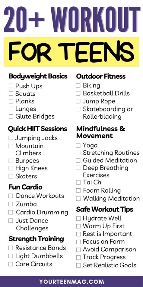 Workout Routines For Teens