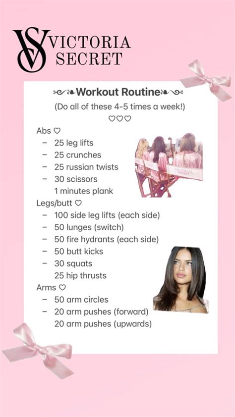 Workout Routines Victoria Secret Model