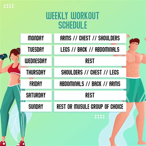 Workout Schedule Routine Printable