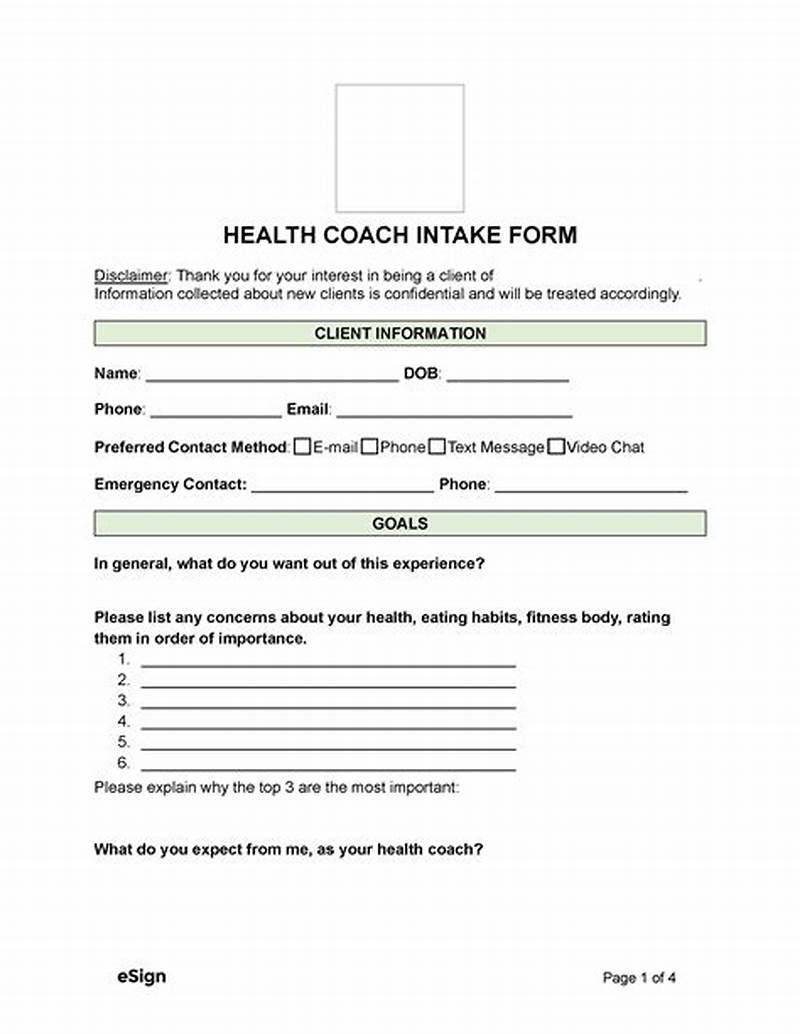 Workplace Wellness Program Intake Form