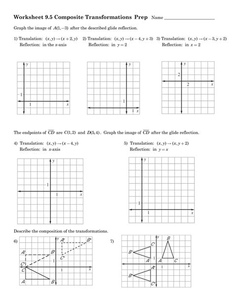 Worksheet 9 5 Composite Transformations Prep