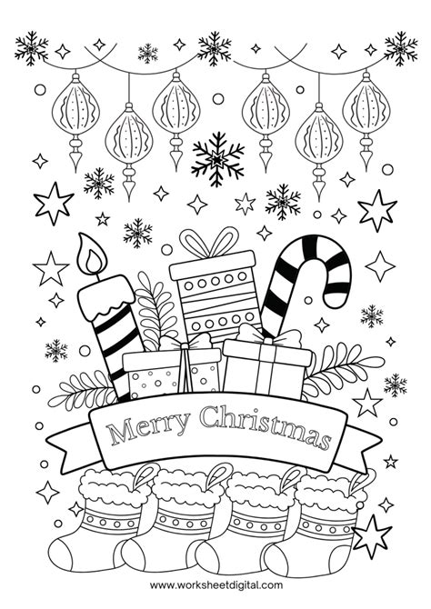 Worksheet Christmas Coloring