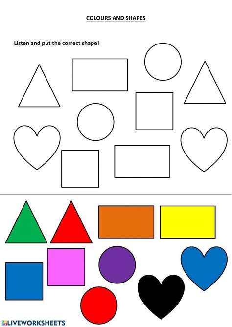 Worksheet Coloring Shapes