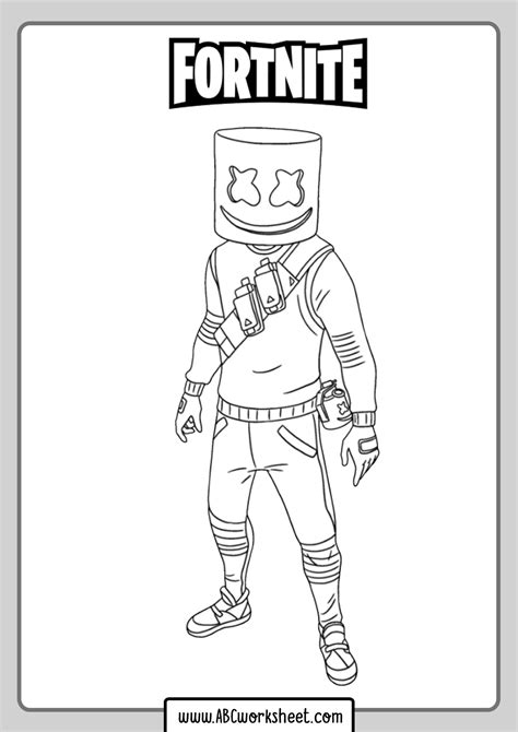 Worksheet Fortnite Coloring Pages