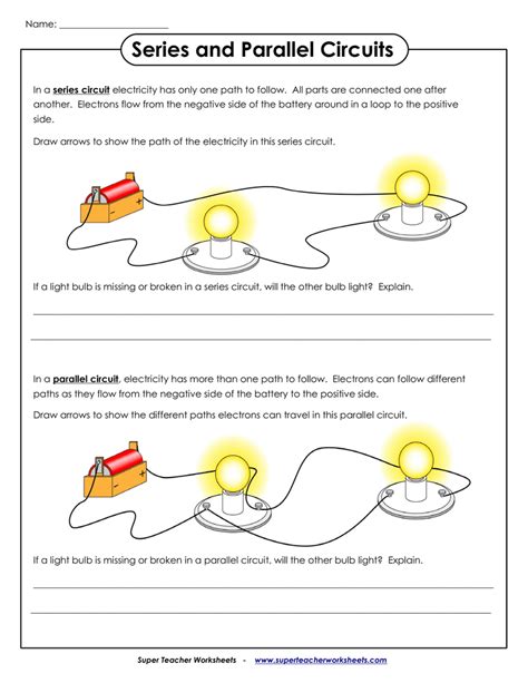 Worksheet Series And Parallel