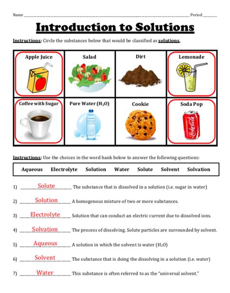 Worksheet Solutions Introduction