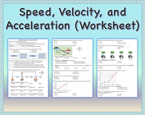 Worksheet Speed Velocity And Acceleration Worksheet — db-excel.com