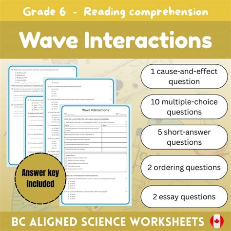 Worksheet Wave Interactions Answer Key