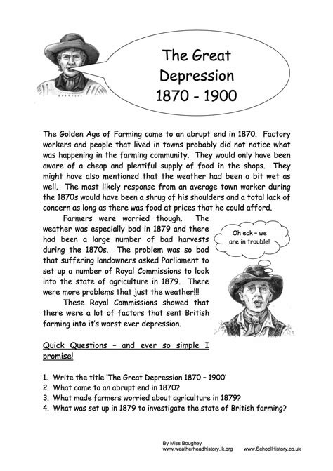 Worksheets On The Great Depression