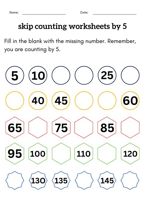 Worksheets Counting By 5