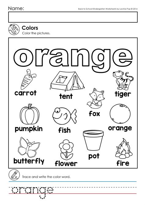 Worksheets For Coloring For Kindergarten