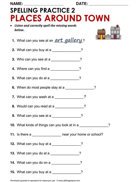 Worksheets For English Language Learners