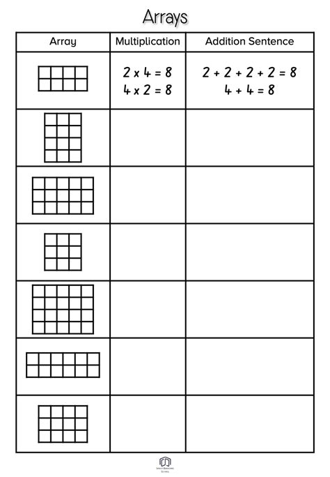 Worksheets With Arrays