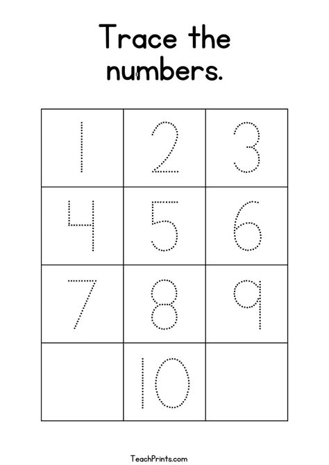 Worksheets With Numbers 110 – Free Printable Practice Sheets Pdf