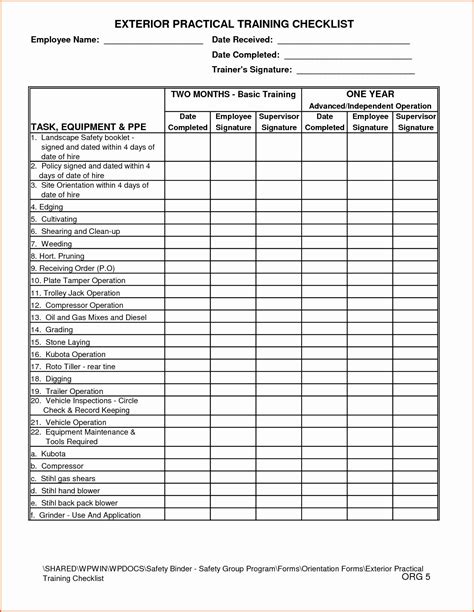 Workshop Planning Checklist Template