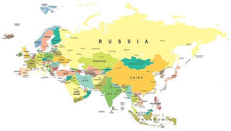 World Map Europe And Asia