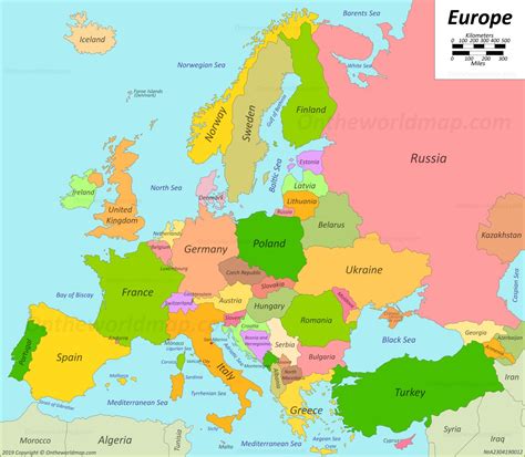 World Map In Europe