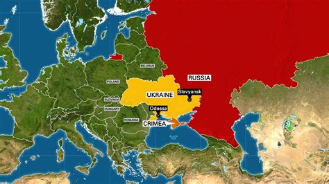 World Map Ukraine Russia