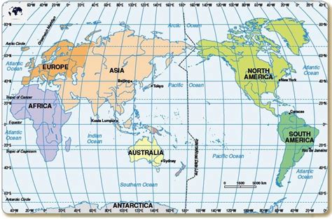 World Map W Longitude And Latitude