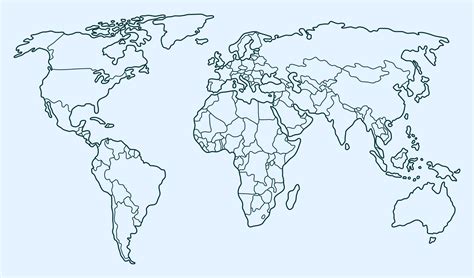 World Map Without Labels Continents and Oceans! for Windows 8 and 8.1