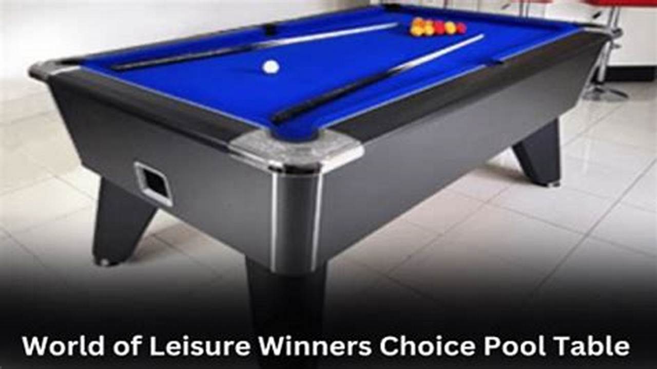 8' Winners Choice Pool Table Billiard pool table, Pool table, Pool