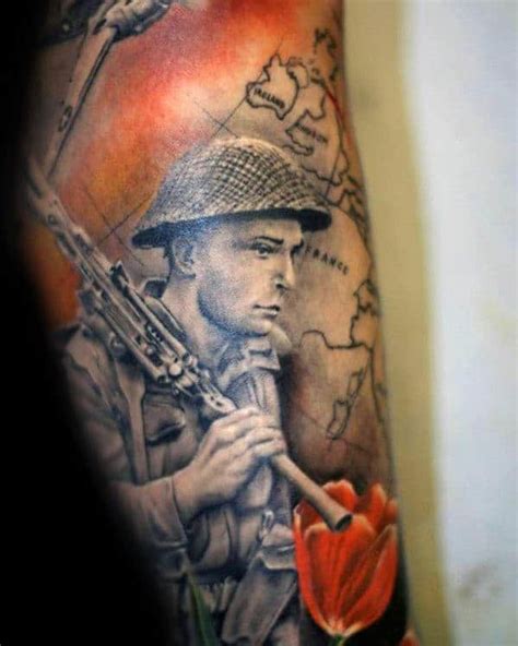 70 WW2 Tattoos For Men Memorial Military Ink Design Ideas