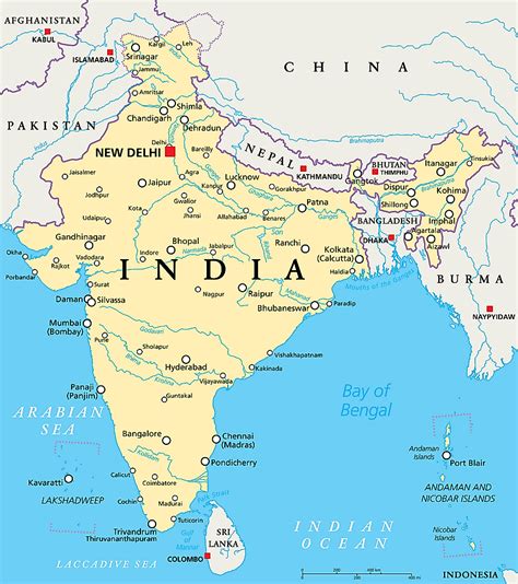 Political Location Map of Andaman Islands, within the entire country