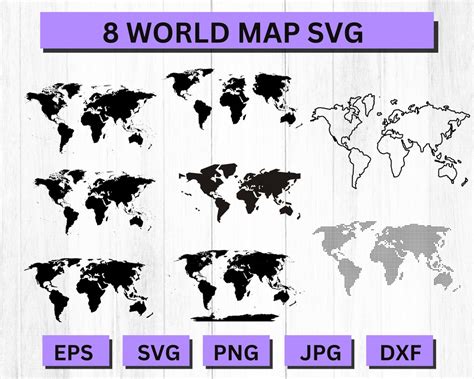 Download World Map Cricut SVG