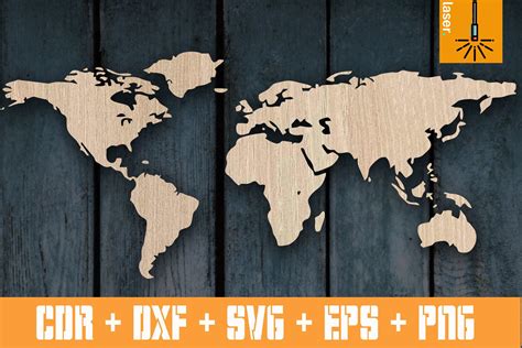 Download World Map Cut Files