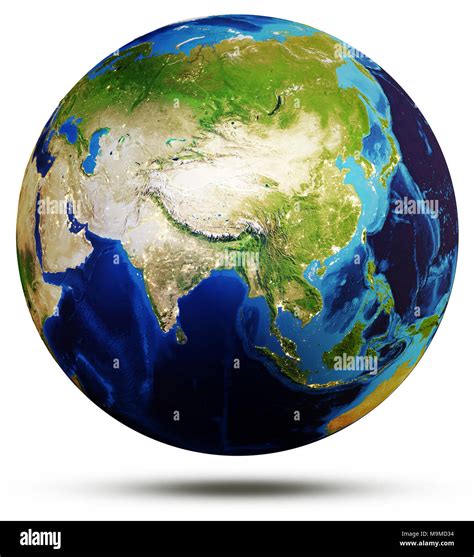 World Map Globe 3D View